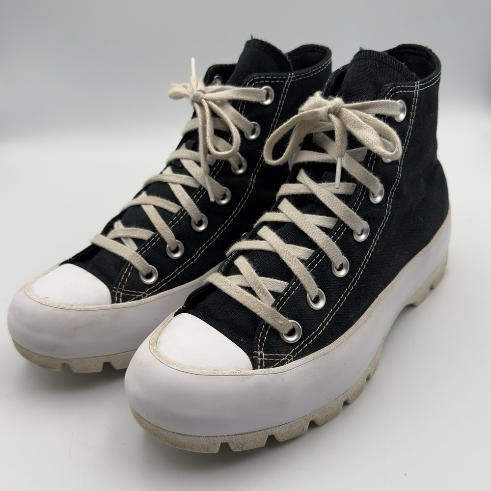 Converse Chuck‎ Taylor All Star Lugged High Black White Woman's 7 565901C